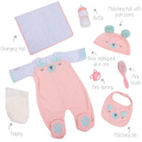 Tiny Treasures bear baby doll care set 17 inches, UK version