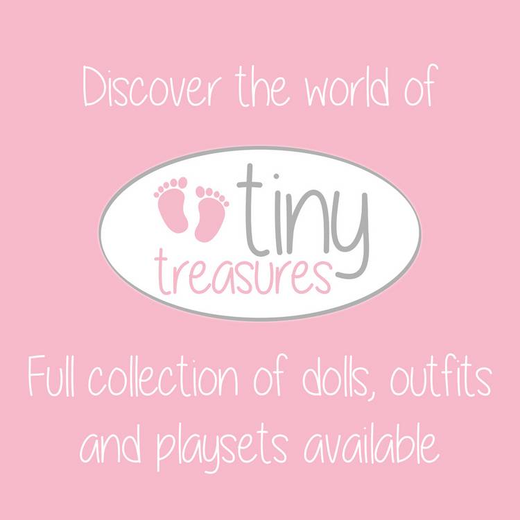 Tiny Treasures bear baby doll care set 17 inches, UK version