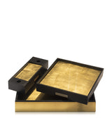 Harrods Posh Trading Company Gold Leaf Matbox Placemat and Coaster Set (Set of 8)- Buy online at McGrocer