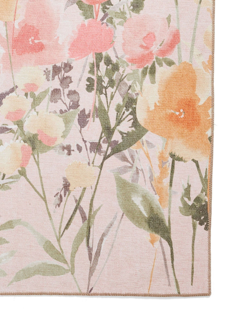 Catherine Lansfield pink floral washable rug (British brand)