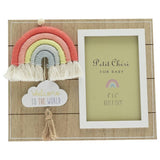 Petit Cheri photo frame rainbow macrame 20x24cm, imported from the UK
