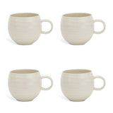 Habitat stoneware mug set cream ripple 540ml, UK version