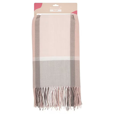 Écharpe à carreaux rose Superdrug 180 cm x 68 cm