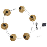 Habitat rattan effect solar string light warm white - British product
