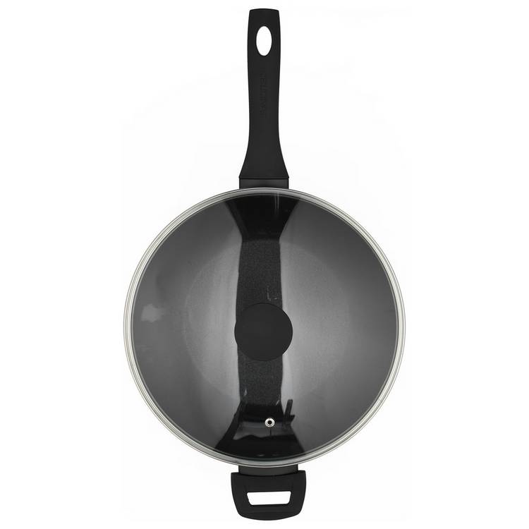Salter aluminium wok 28cm with lid, imported from the UK