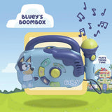 Bluey boombox toy with microphone and flashing lights (British brand)