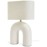 Argos Home ceramic table lamp black linen shade 37cm - British product