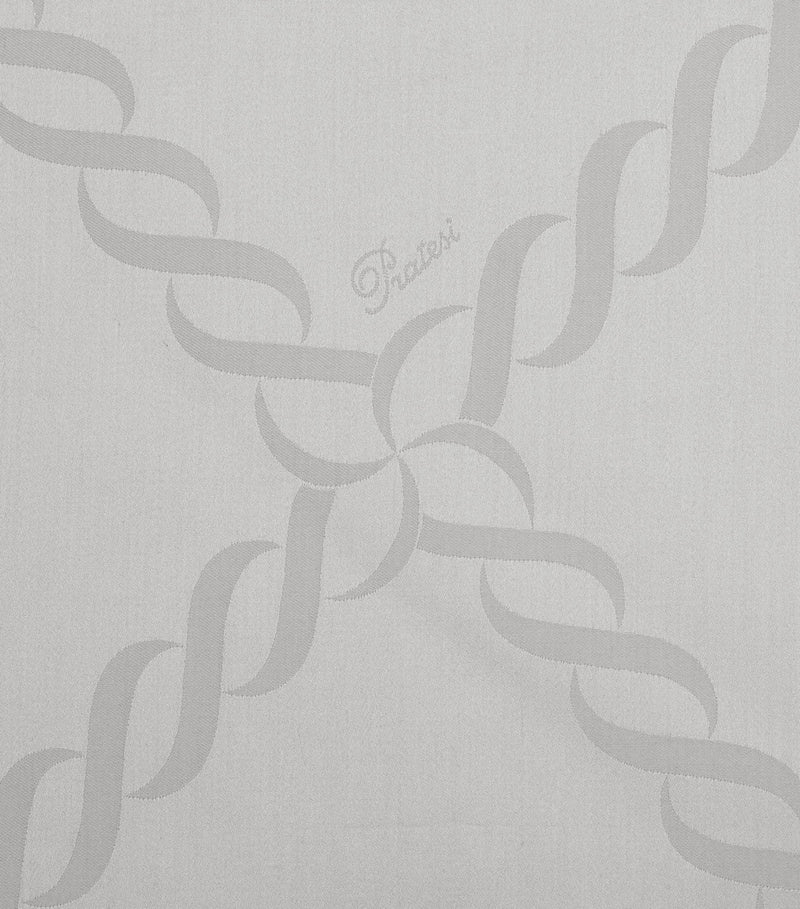 Pratesi king flat sheet 275cm x 275cm with all-over print, imported from the UK