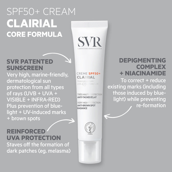 SVR Clairial Daily UV Hyperpigmentation Cream 40ml (British brand)