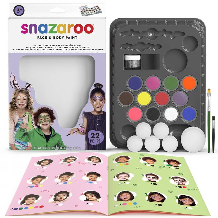 Snazaroo Ultimate Party Pack face paint kit - British product