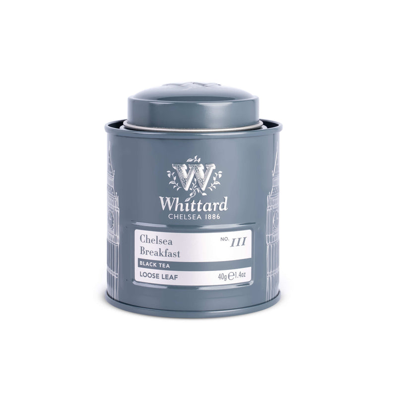 Whittard Chelsea Breakfast loose leaf tea mini caddy 40g, UK version