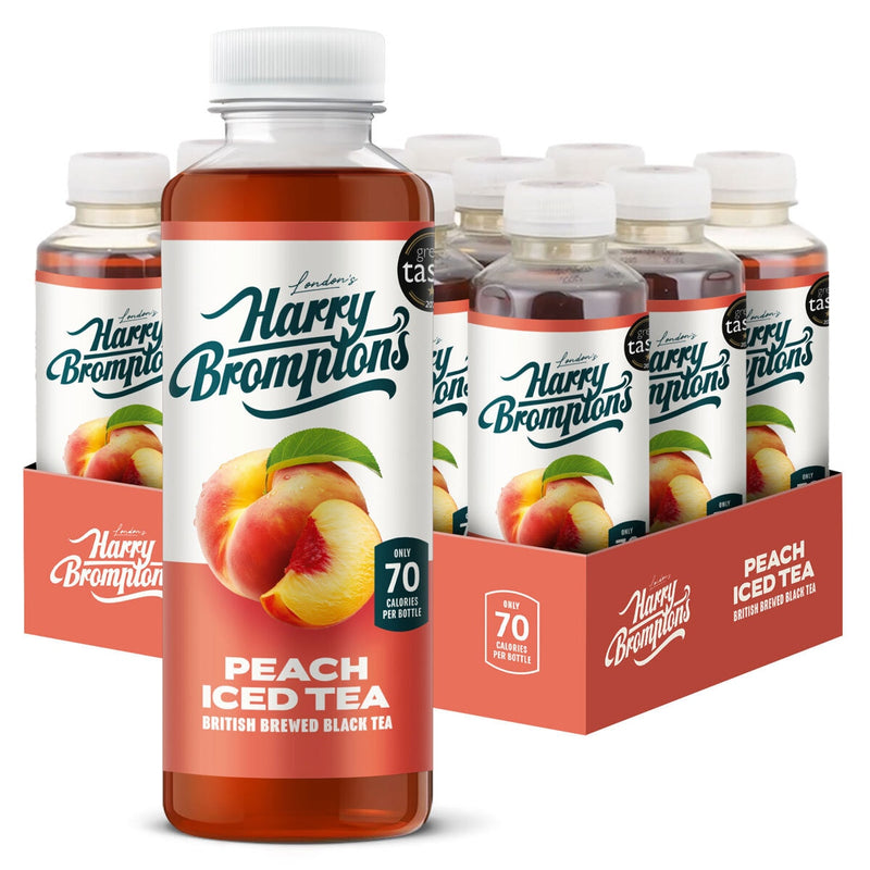 Harry Brompton's Peach Iced Tea 12x500ml, imported from the UK