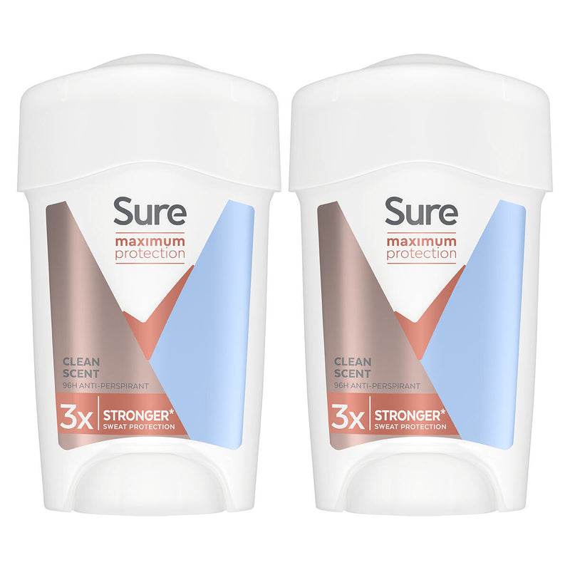 Sure women's maximum protection anti-perspirant 2 x 45ml (British brand)