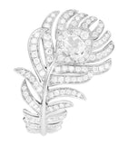Boucheron white gold diamond Plume de Paon ring, UK version