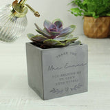 Personalised concrete plant pot 10cm - British product
