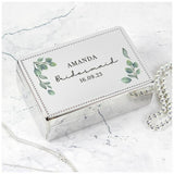 Personalised botanical rectangular jewellery box - British product