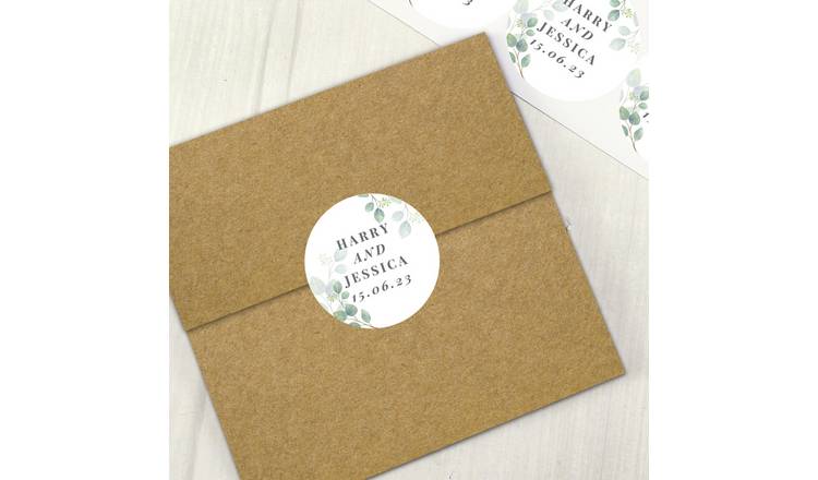 Personalised botanical sticker set with 24 stickers - British product