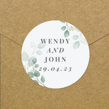 Personalised botanical sticker set with 24 stickers - British product