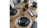 Argos Habitat Textured Ripple 12 Piece Stoneware Dinner Set - Black- Buy online at McGrocer