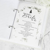 Botanical wedding planner A5 personalised notebook, imported from the UK