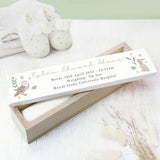 Personalised woodland animals certificate holder wooden shabby chic (British brand)