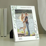 Silver botanical photo frame 22x17cm - British product