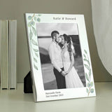 Silver botanical photo frame 22x17cm - British product