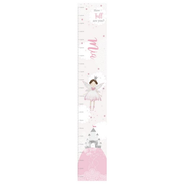 Fairy princess height chart personalised vinyl 110cm, imported from the UK