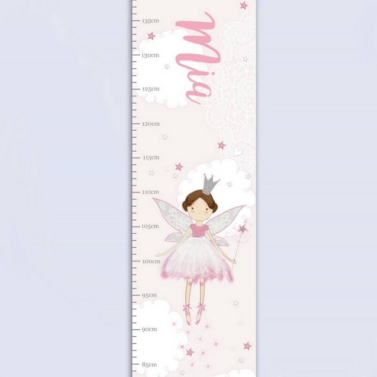 Fairy princess height chart personalised vinyl 110cm, imported from the UK