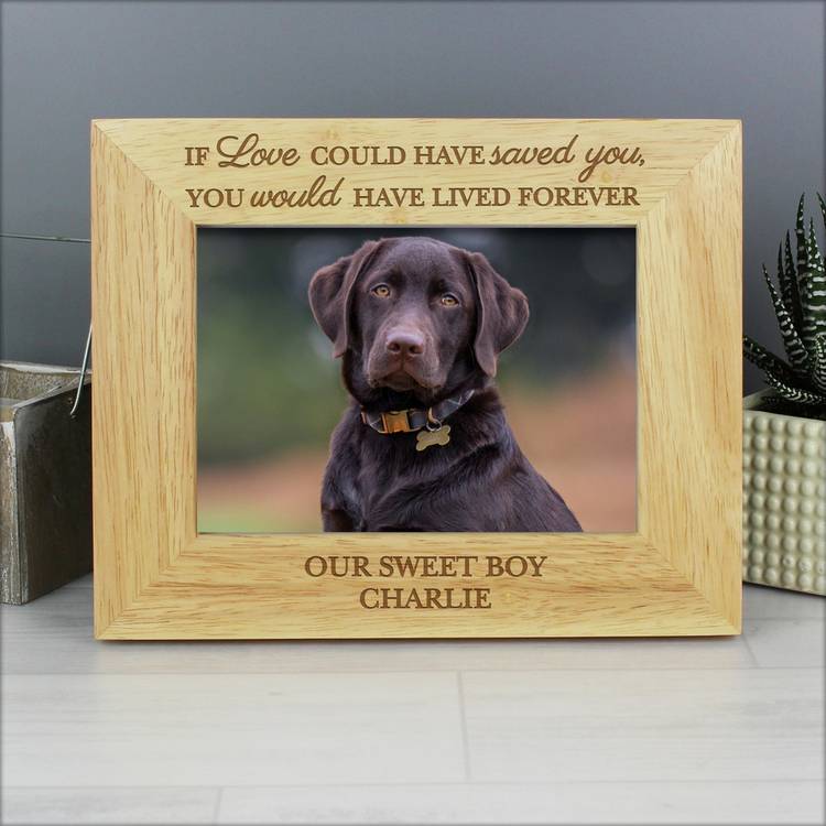 Personalised pet memorial frame 25x20cm, imported from the UK