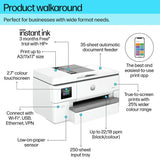 HP OfficeJet PRO 9720E A3 wireless printer, white (British brand)