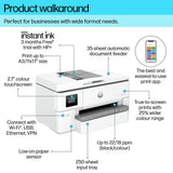 HP OfficeJet PRO 9720E A3 wireless printer, white (British brand)