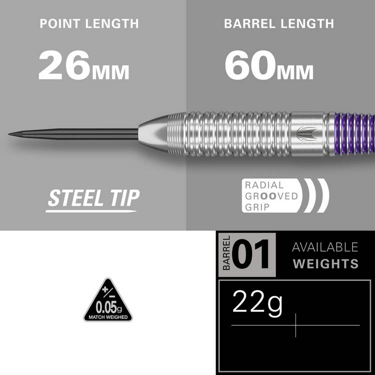 Target Luke Littler 22g brass darts set UK version