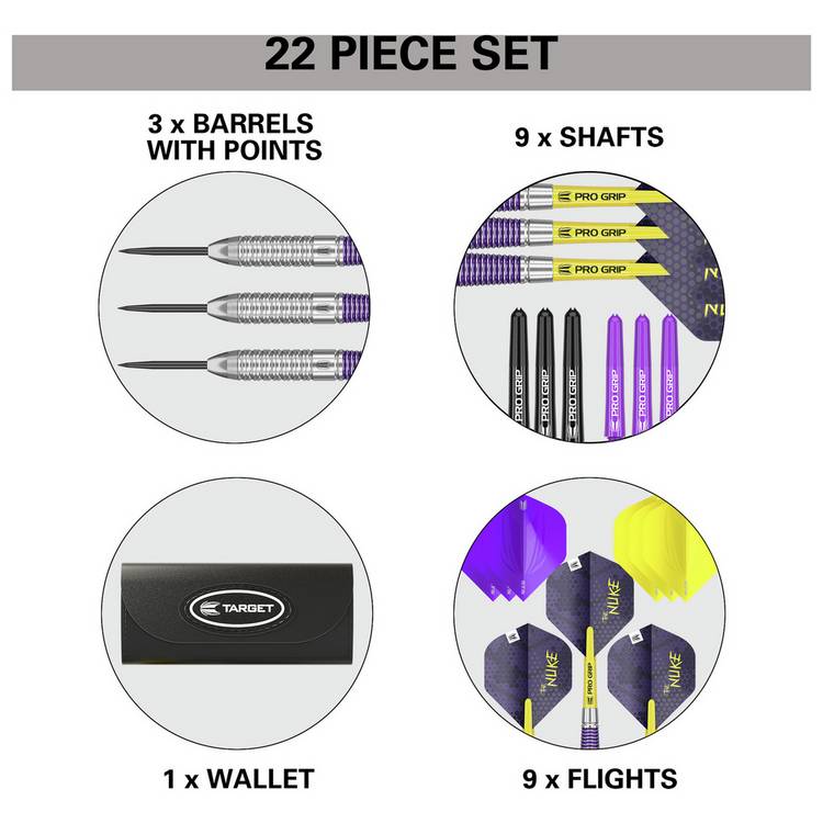 Target Luke Littler 22g brass darts set UK version