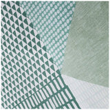 Catherine Lansfield bedding set geometric print green single, imported from the UK