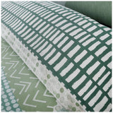 Catherine Lansfield bedding set geometric print green single, imported from the UK