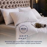 Snuggledown Hungarian goose down pillow with cotton cover, UK version