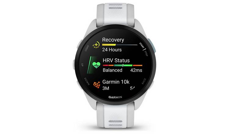 Garmin Forerunner 165 GPS running smartwatch Mist Grey 43mm, UK version