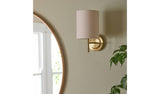 Argos Argos Home Candelabra Steel Wall Light Brass & Natural H24 x W13 cm- Buy online at McGrocer