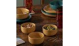 Argos Habitat Matte Glaze 3 Piece Stoneware Nibble Bowls in Mustard, Each H5.7 x W11 x D11cm- Buy online at McGrocer