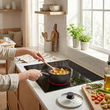 Salter 16cm aluminium saucepan with glass lid (British brand)