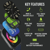 Reflex Active Series 29 AMOLED smartwatch navy silicone strap, imported from the UK