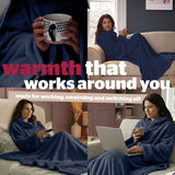 Silentnight Snugsie wearable blanket navy sparkle, imported from the UK