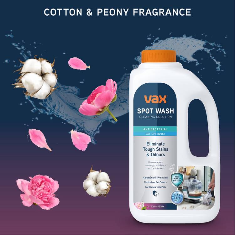 Vax SpotWash Antibacterial cleaning solution 1.5L, imported from the UK