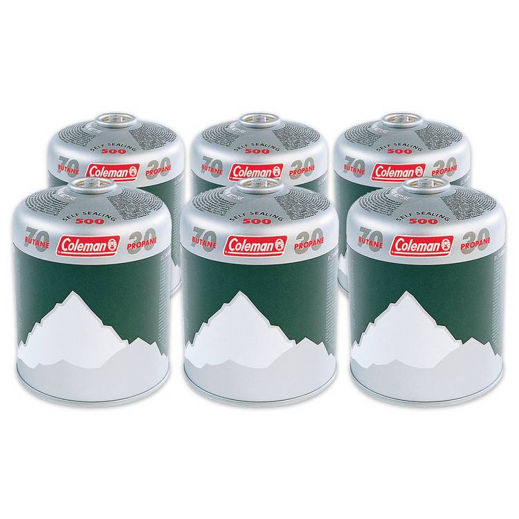 Coleman C500 gas cartridge set of 6, imported from the UK
