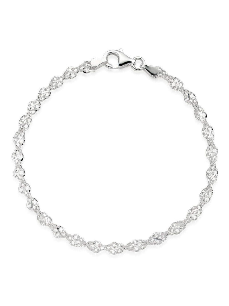 Sterling silver twist bracelet 19cm (British brand)