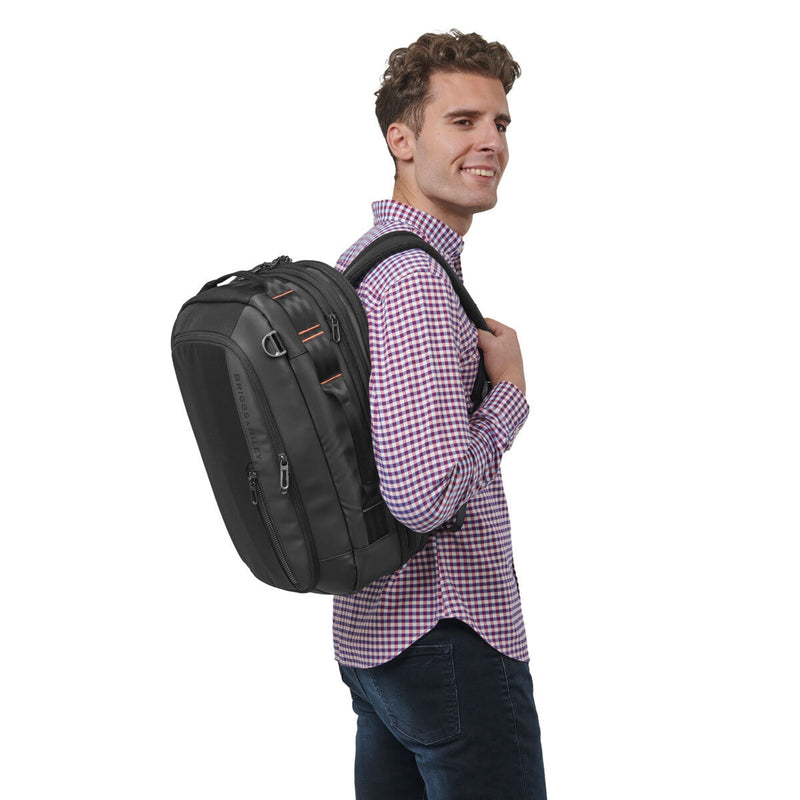 Briggs & Riley convertible backpack duffle in black, imported from the UK
