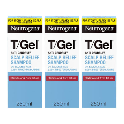 Costco UK Neutrogena T/Gel Anti-Dandruff Scalp Relief Shampoo 3 x 250ml- Buy online at McGrocer