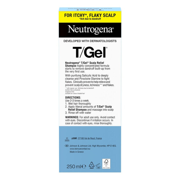 Neutrogena T/Gel anti-dandruff shampoo 3 x 250ml - British product