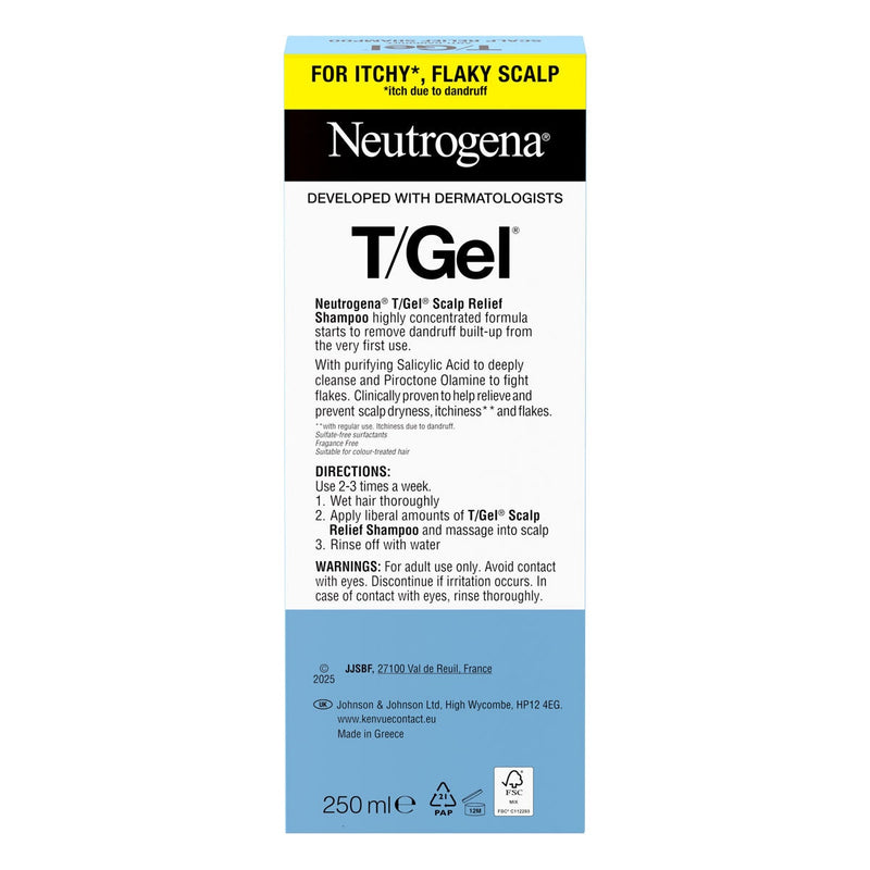 Neutrogena T/Gel anti-dandruff shampoo 3 x 250ml - British product